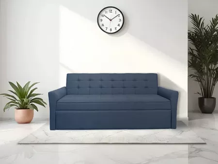 Zenith Sofa Cum Bed in Denim Blue